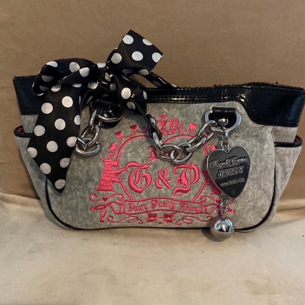 🌴🌴💯AUTHENTIC ULTRA RARE Y2K JUICY COUTURE SCOTTIE SATCHEL 🌴🌴